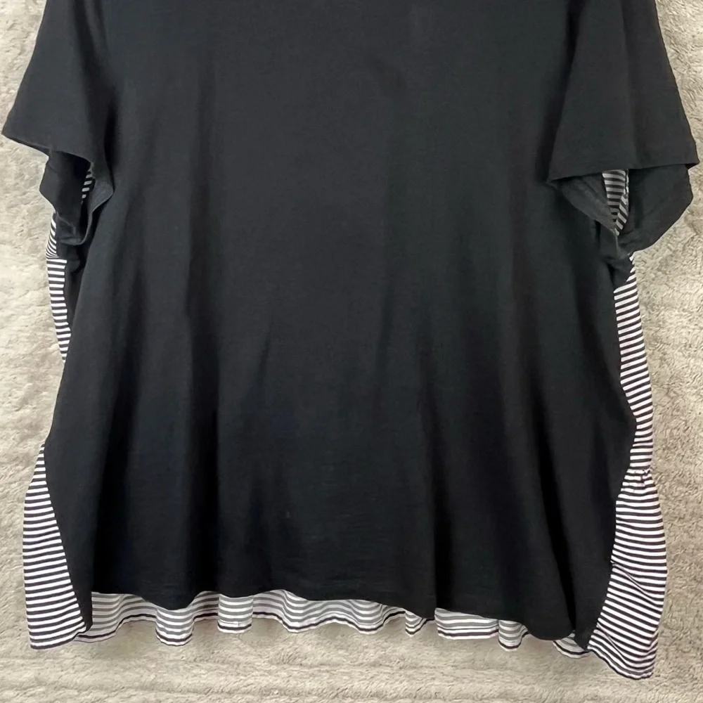 KATE SPADE BROOME STREET Womens Navy Blue Peplum Top Ooh La La Size 2XL
